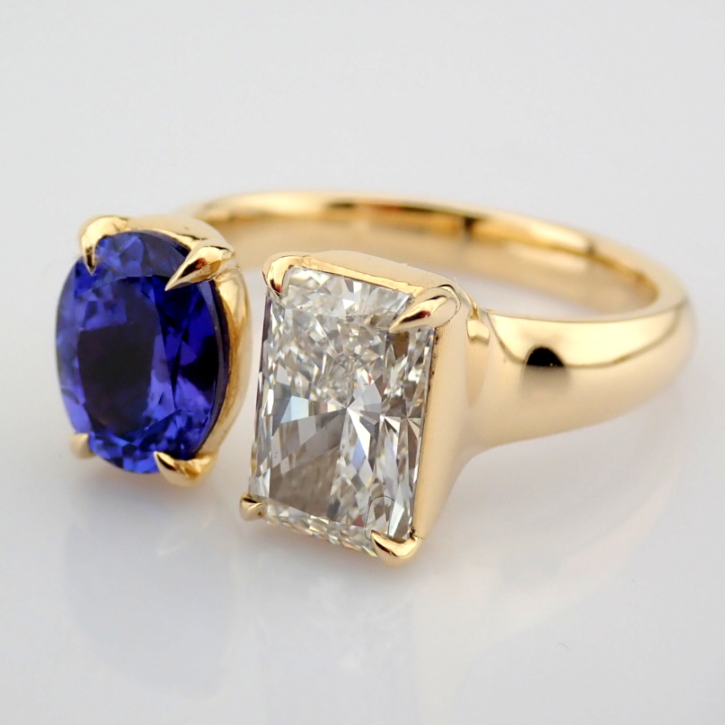 Radiant Cut Lab-Grown Diamond Ring - 3.61 Total Carat (IGI Certified)