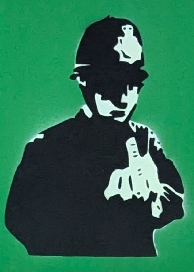 Banksy Not Banksy (Born 1974) 'Rude Copper' 2/5 Editioned, Screen Print, COA, Signed, 2018