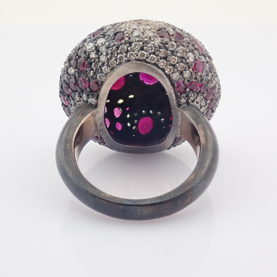 Natural Diamond 8K Rose/Pink Gold Ring