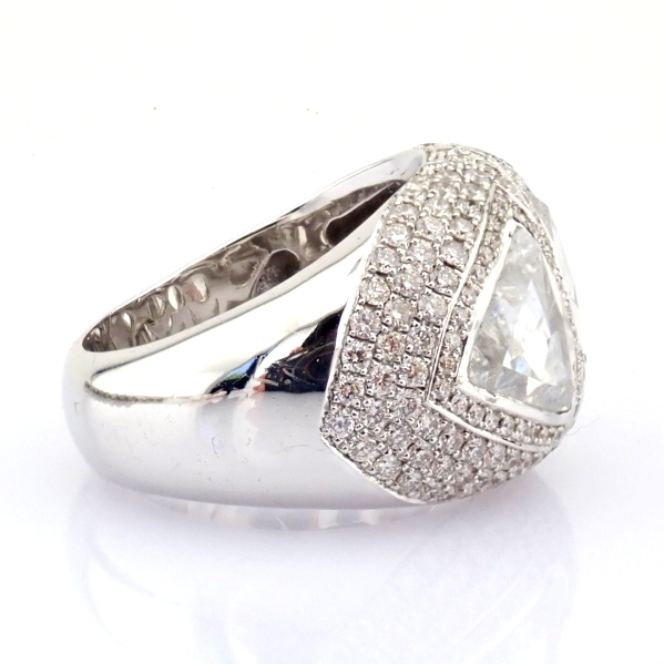Natural Diamond 18K White Gold Ring