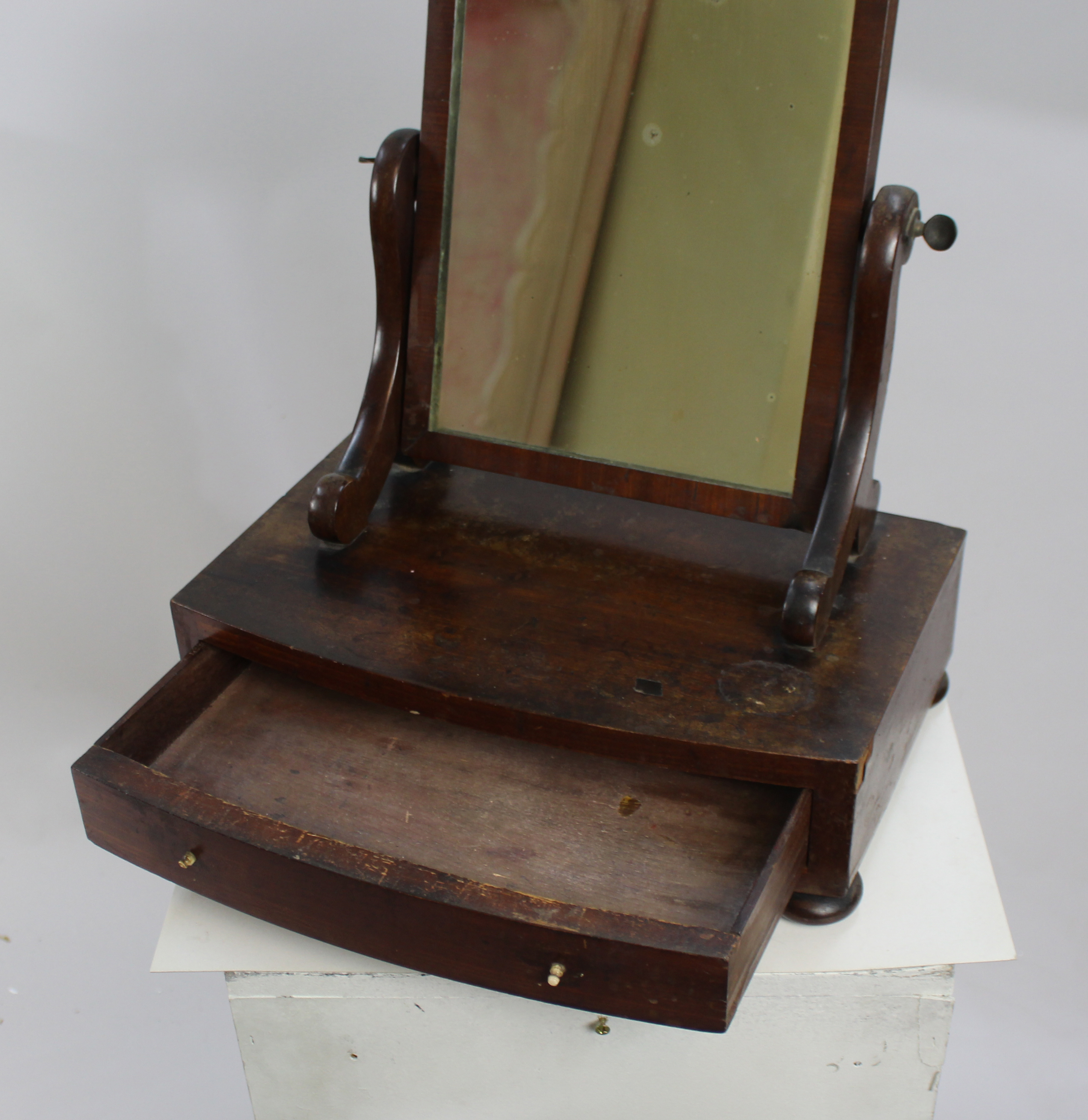 Antique Regency Mahogany Toilet Mirror