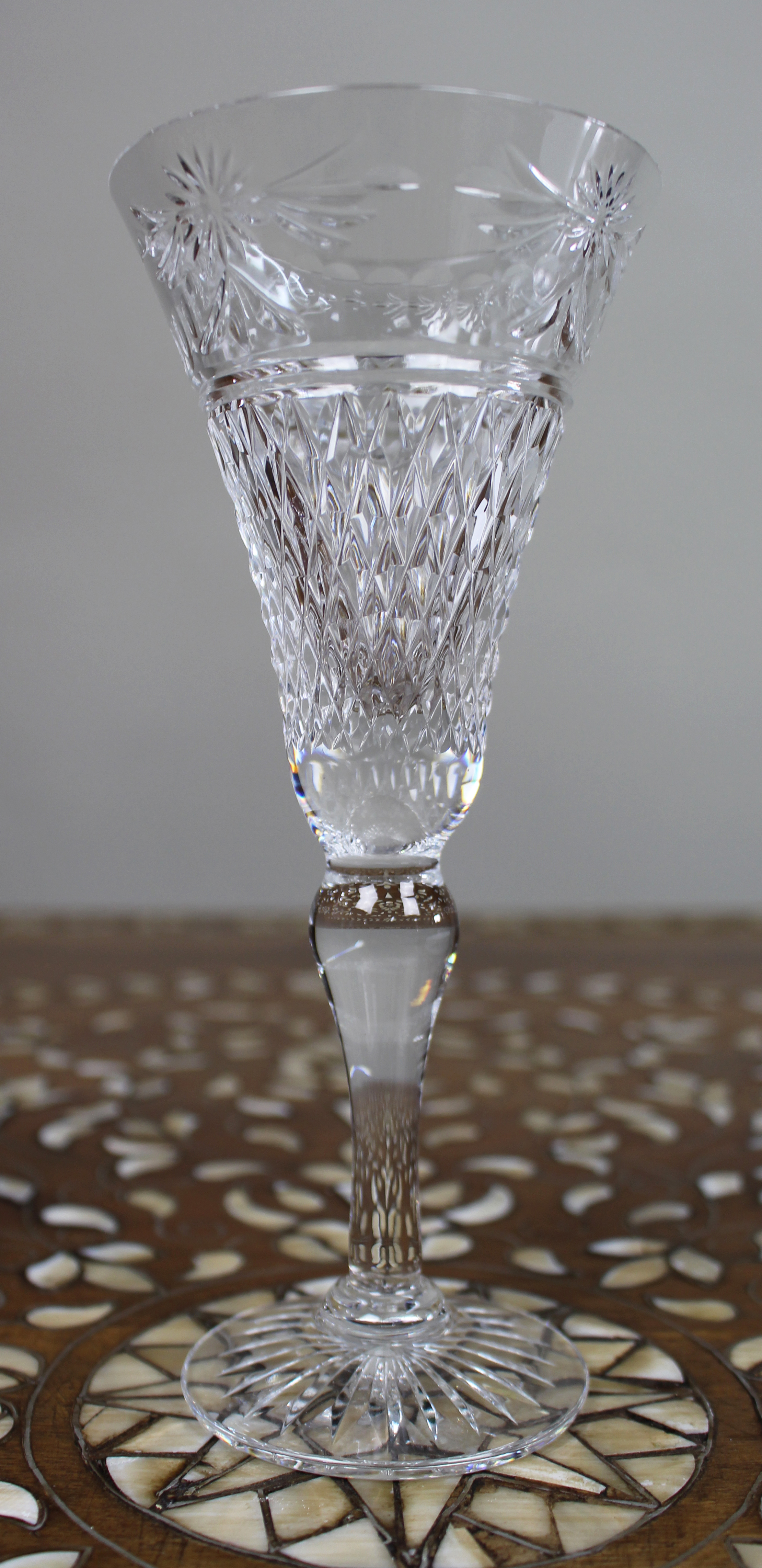 Set of 6 Fine Stuart Crystal Beaconsfield Cut Wine Glasses