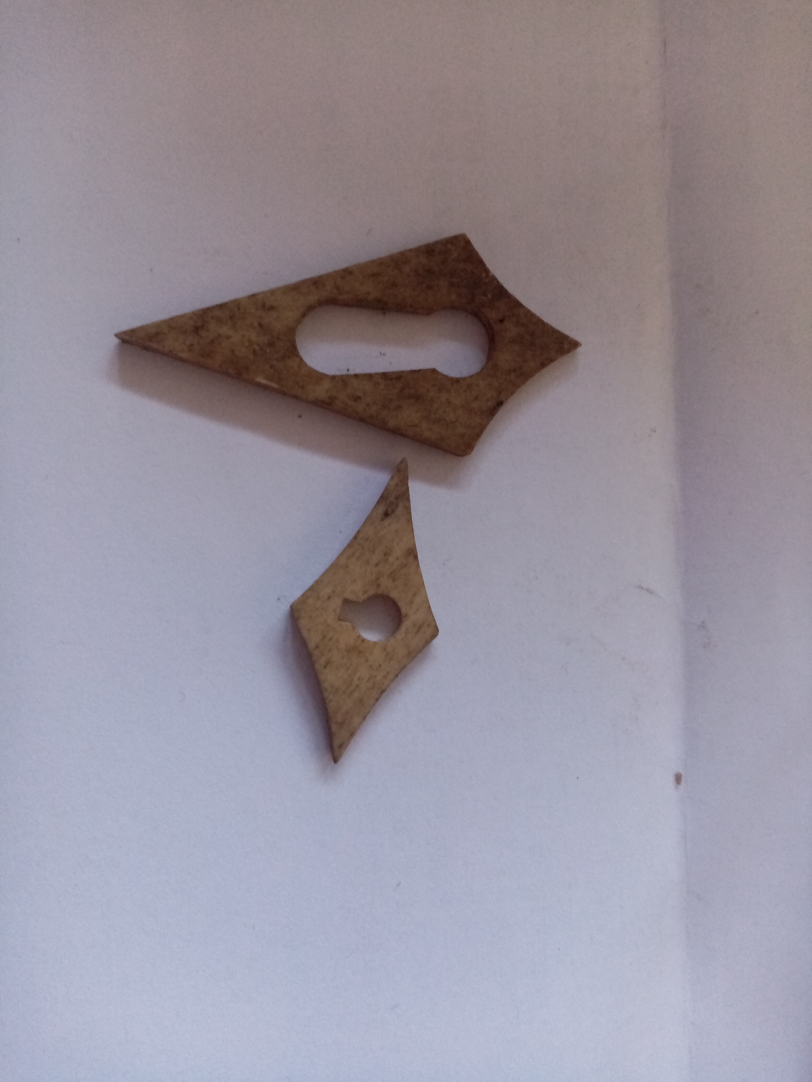 Selection of Antique Bone Keyhole Escutcheons