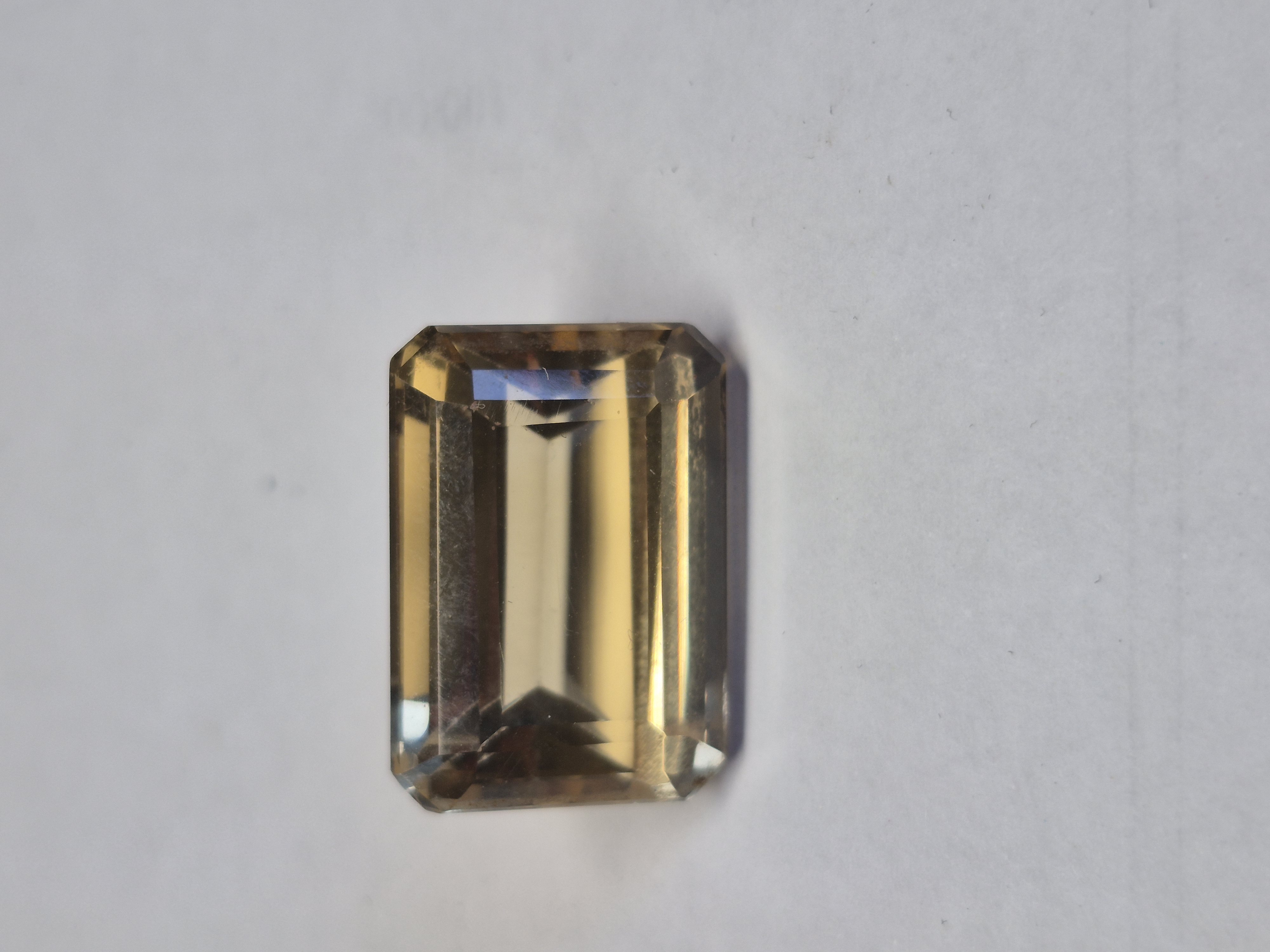Natural Citrine Emerald Cut Gemstone 31.00 Ct 22x15 mm Loose Stone