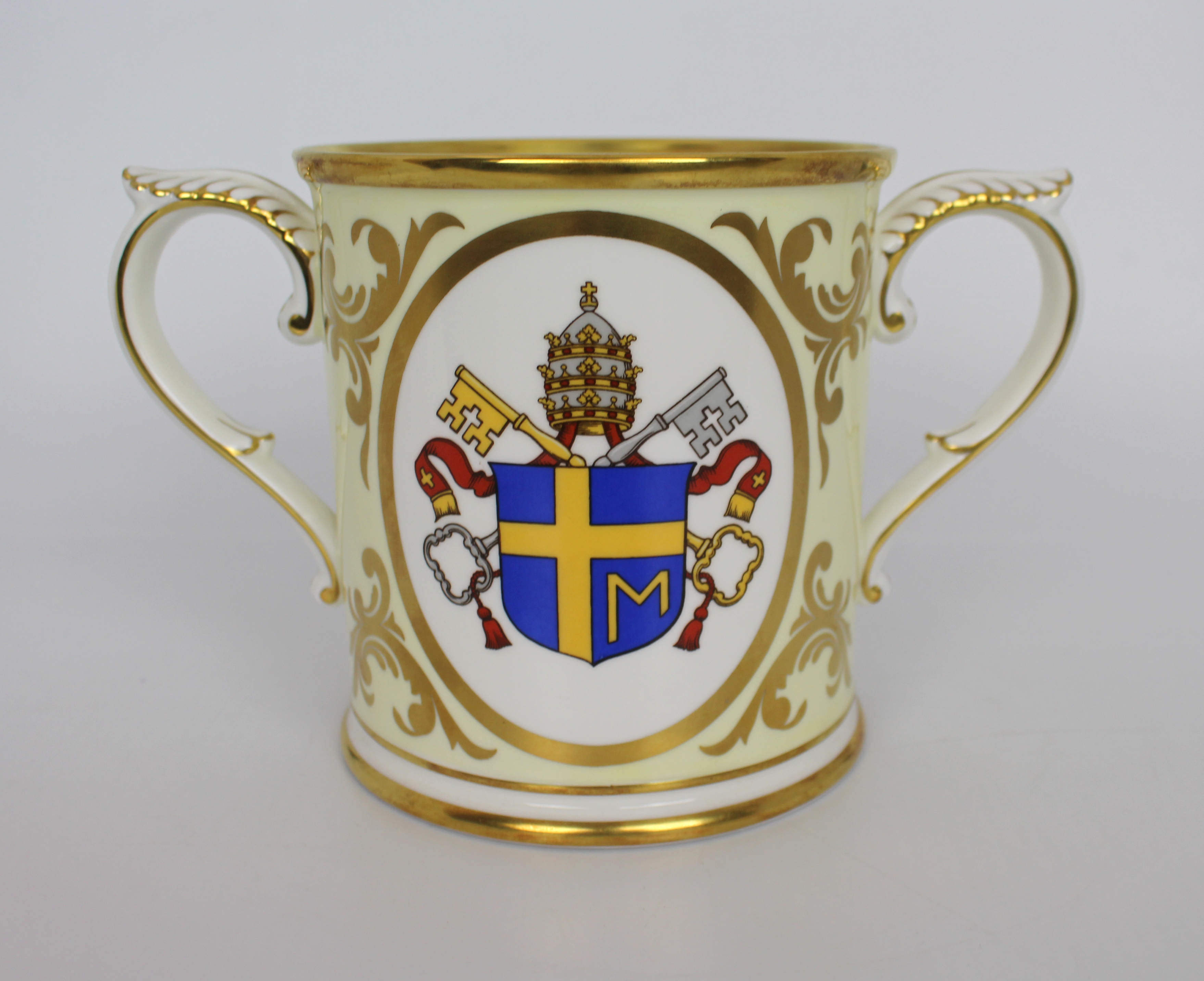 Royal Worcester Two Handled Pope John Paul Loving Cup