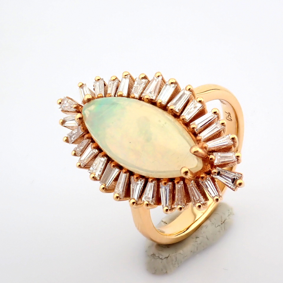 Natural Diamond 18K Rose/Pink Gold Ring