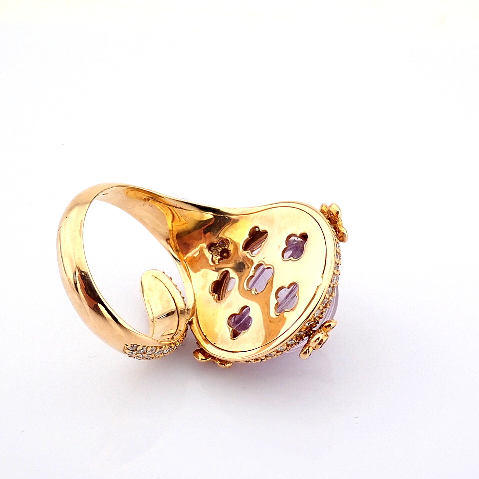 Natural Diamond 18K Rose/Pink Gold Ring