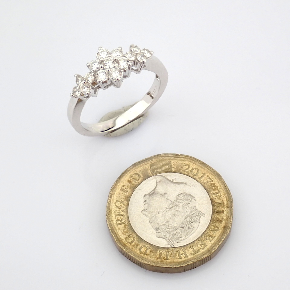 Natural Diamond 18K White Gold Ring