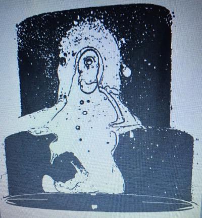 Nick Walker (B 1969-) Black Nozzle, 2007, Screenprint In Black With Early Apish Angel Blind Stamp