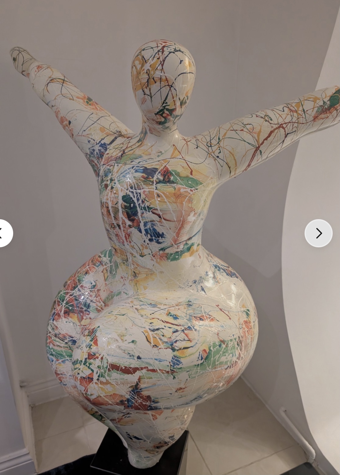 Dancing Ballerina Fat Woman Figure Large Sculpture