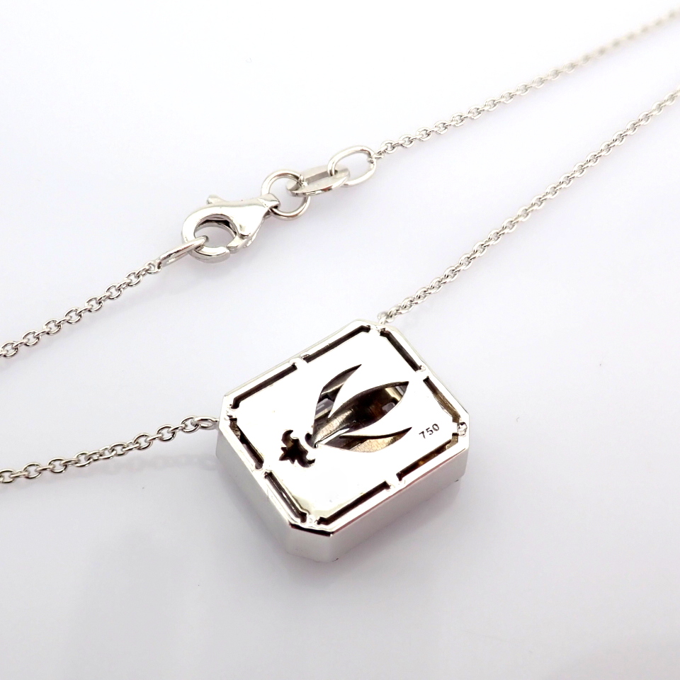 Natural Diamond 18K White Gold Necklace