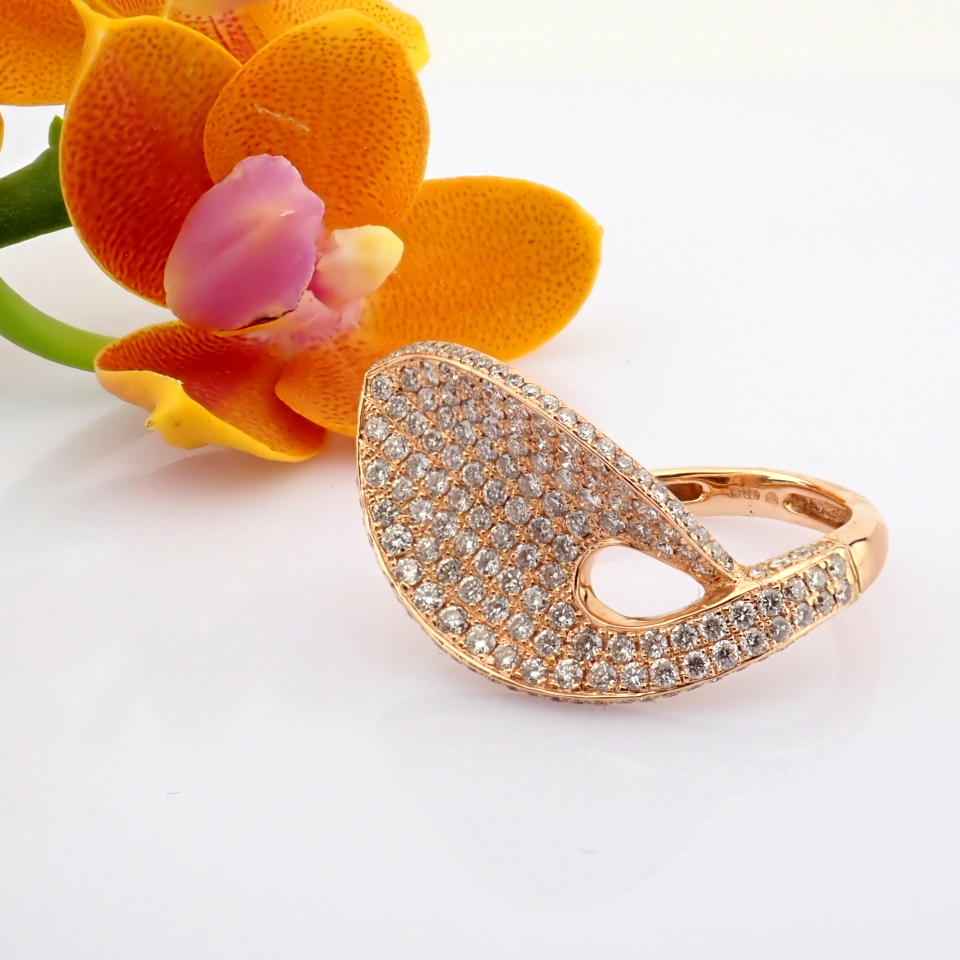 Natural Diamond 18K Rose/Pink Gold Ring