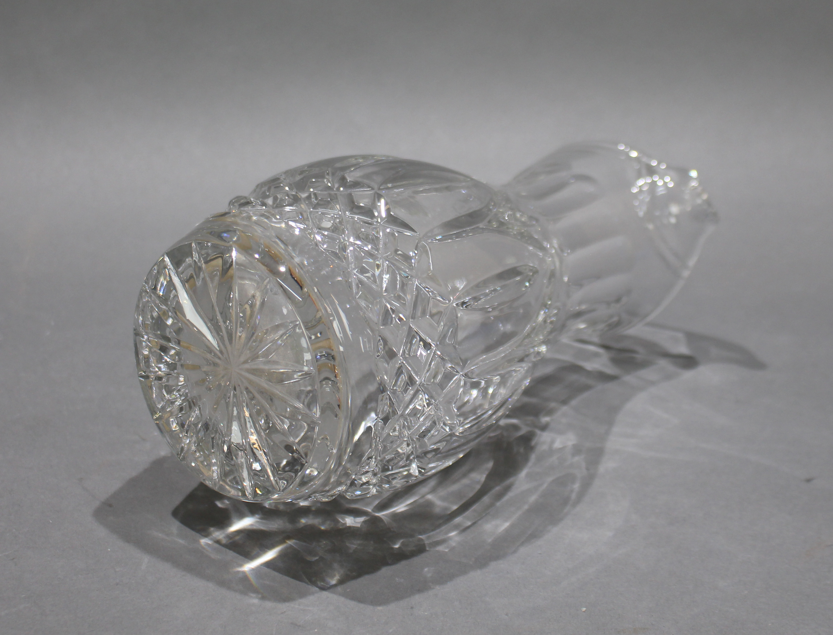 Vintage Crystal Cut Glass Tall Jug
