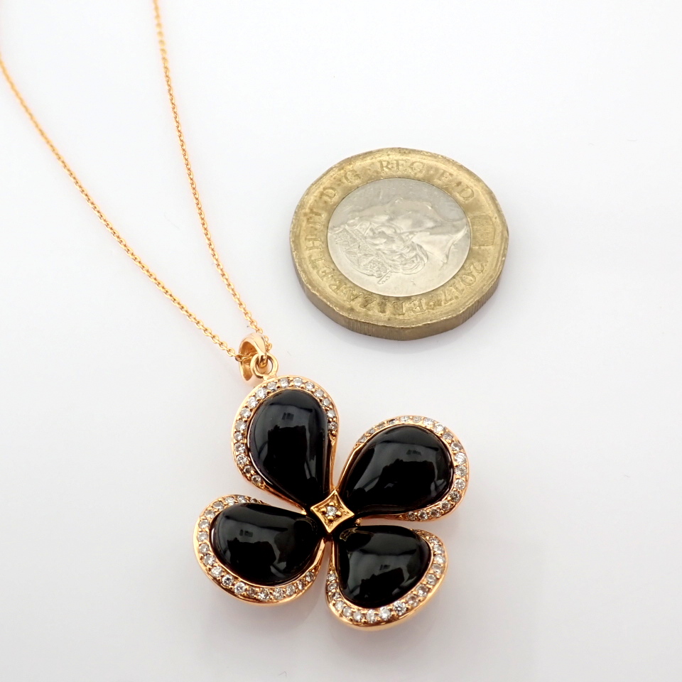 Natural Diamond 18K Rose/Pink Gold Necklace
