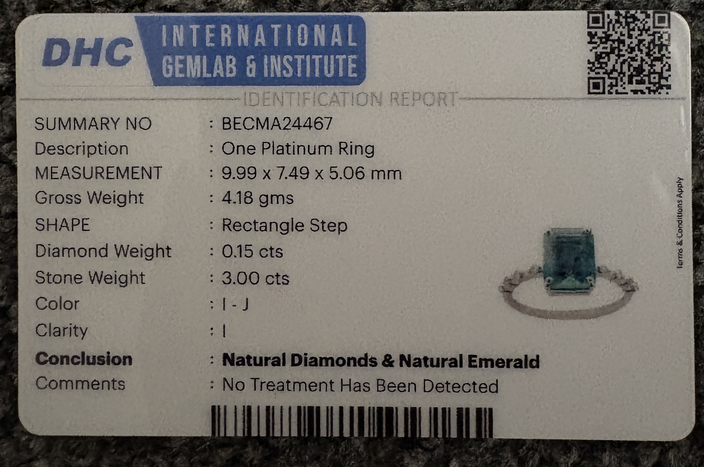 Beautiful 3.00 CT Natural Emerald Ring With Natural Diamonds & Platinum 950