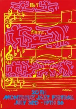After Keith Haring and Andy Warhol. Montreux Jazz Poster.
