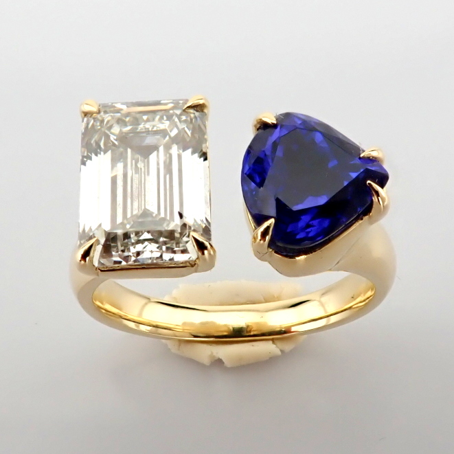 Emerald Cut Lab-Grown Diamond Ring - 5.04 Total Carat (IGI Certified)