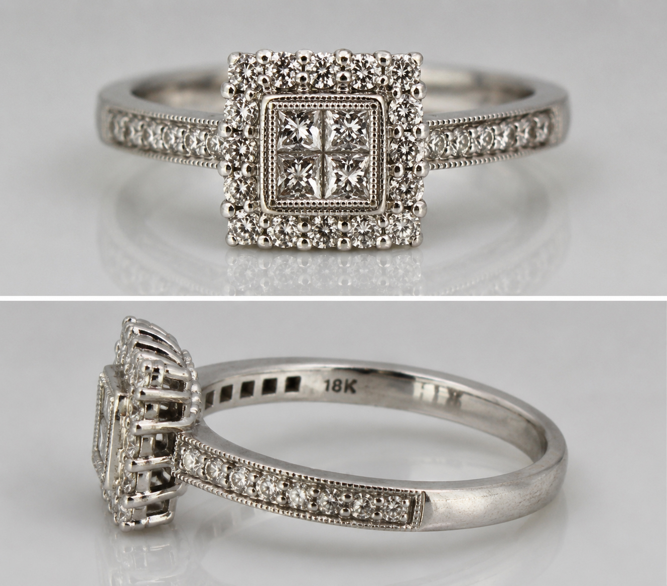 Diamond 18ct  White Gold Ring 0.70 carat