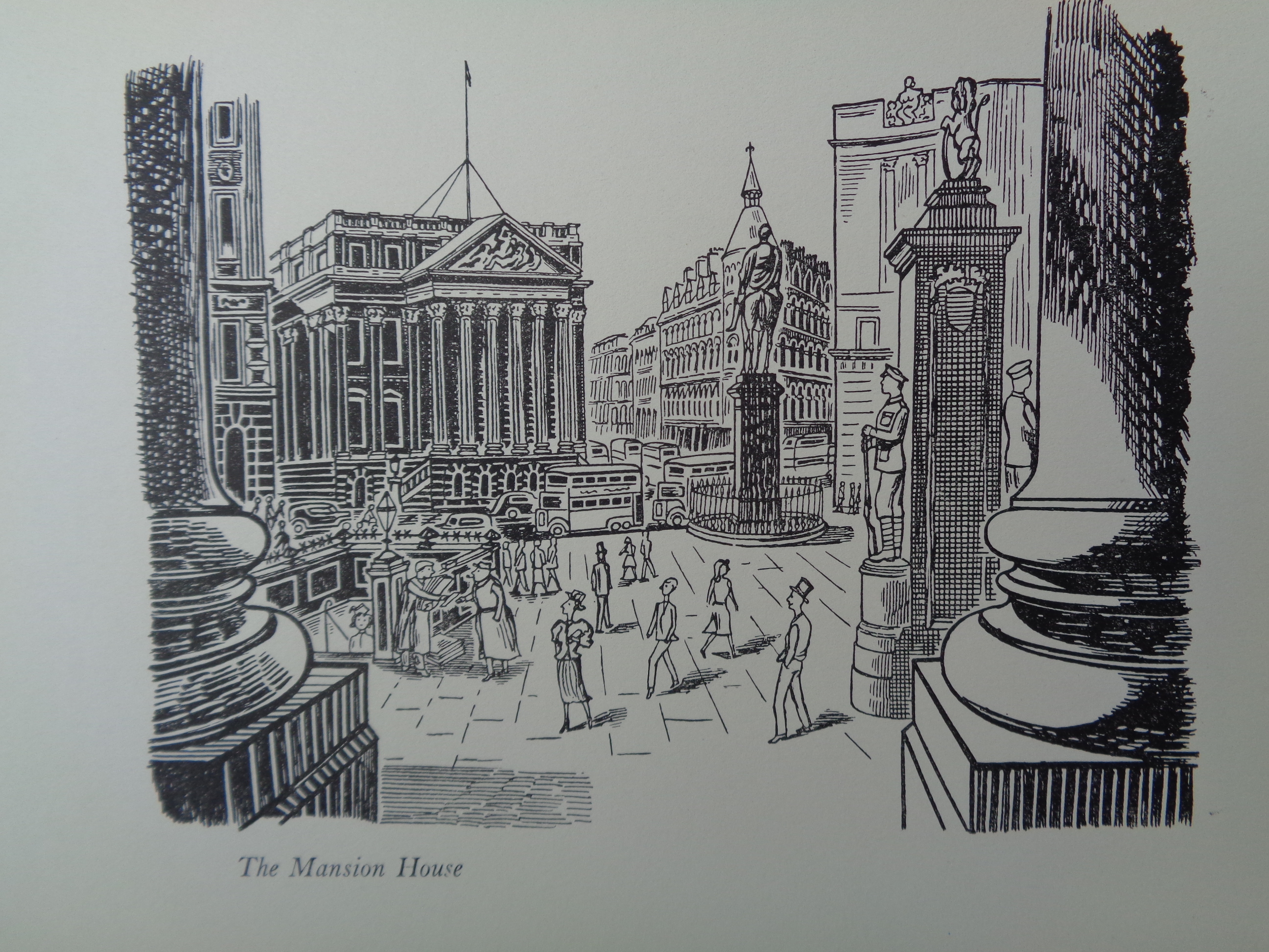 Edward Bawden Original Litograph - London 1 Mansion House
