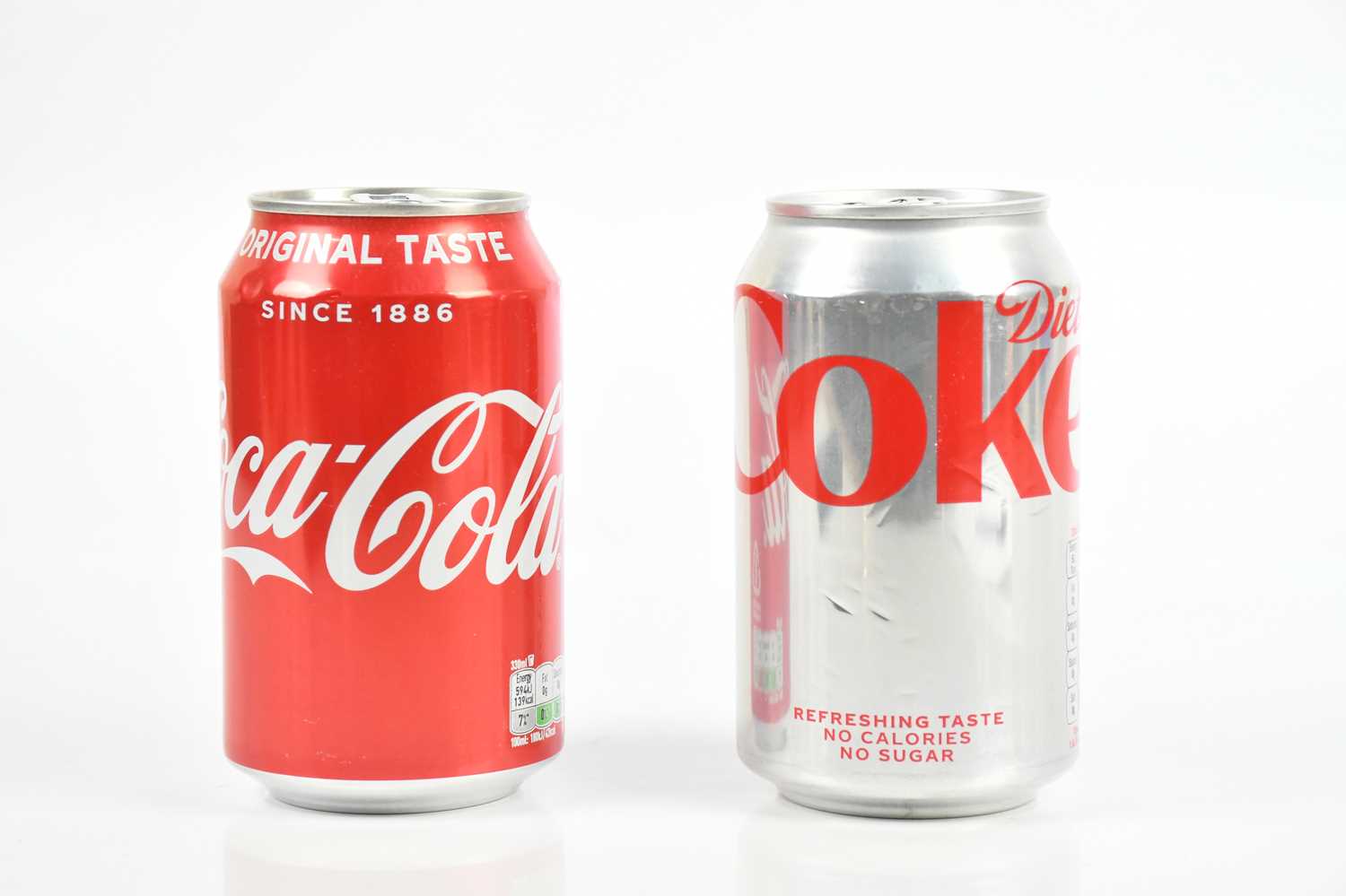 Pair of Signed Coke Cola Limited Edition Cans (With Coke) By Damien Hirst