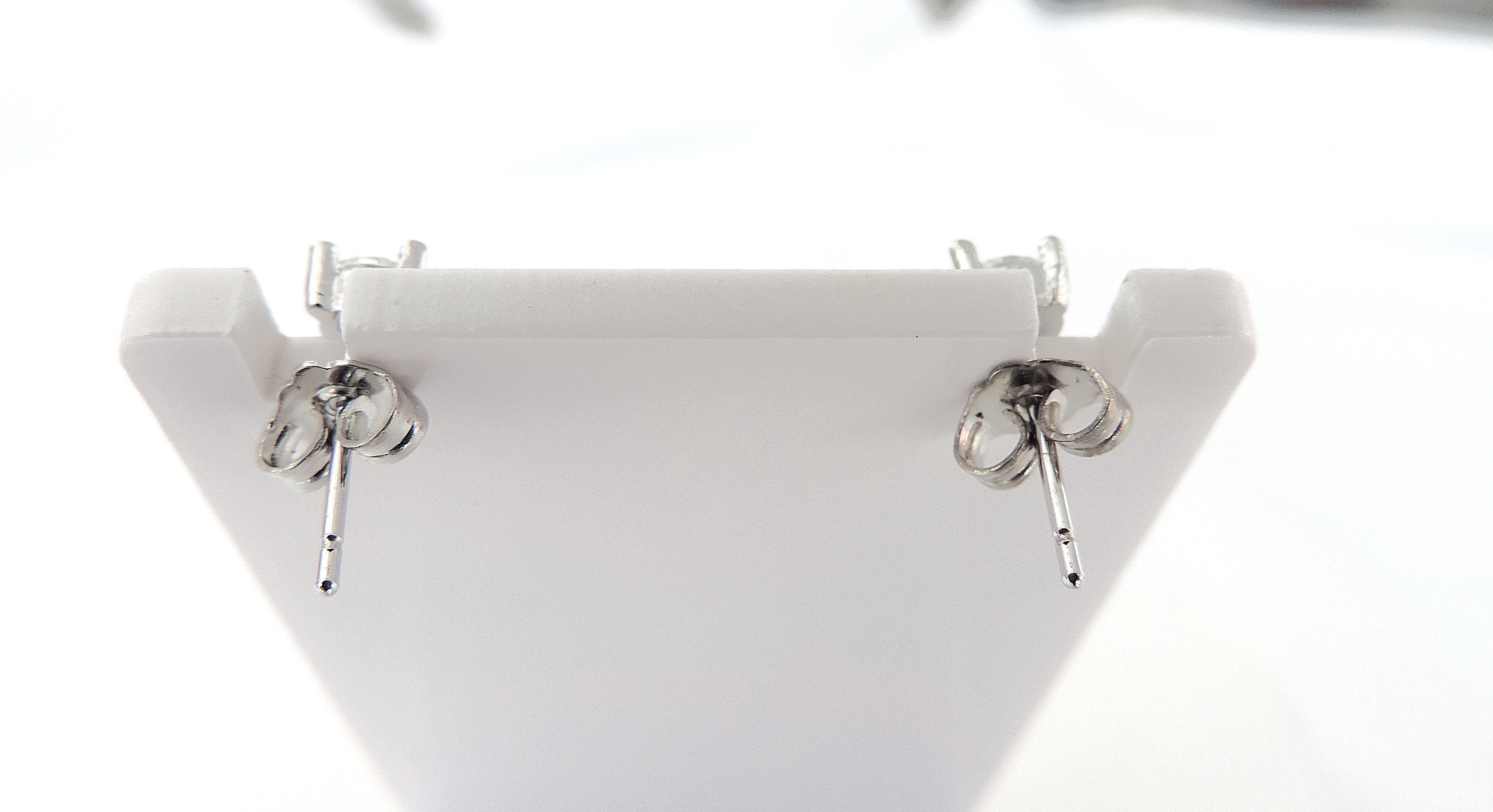Orrevé Sapphire Blue & White Zircon Gemstone Drop Earrings 'New with Gift Box'