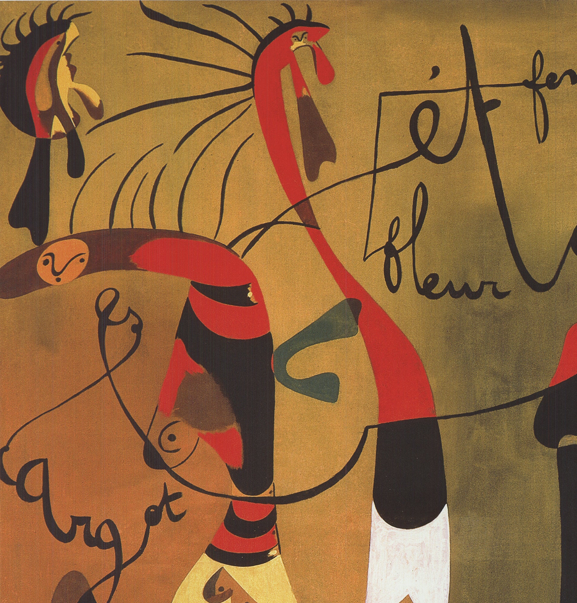 Joan Miro Painting (Escargo Femme Fleur Etoile) 2010