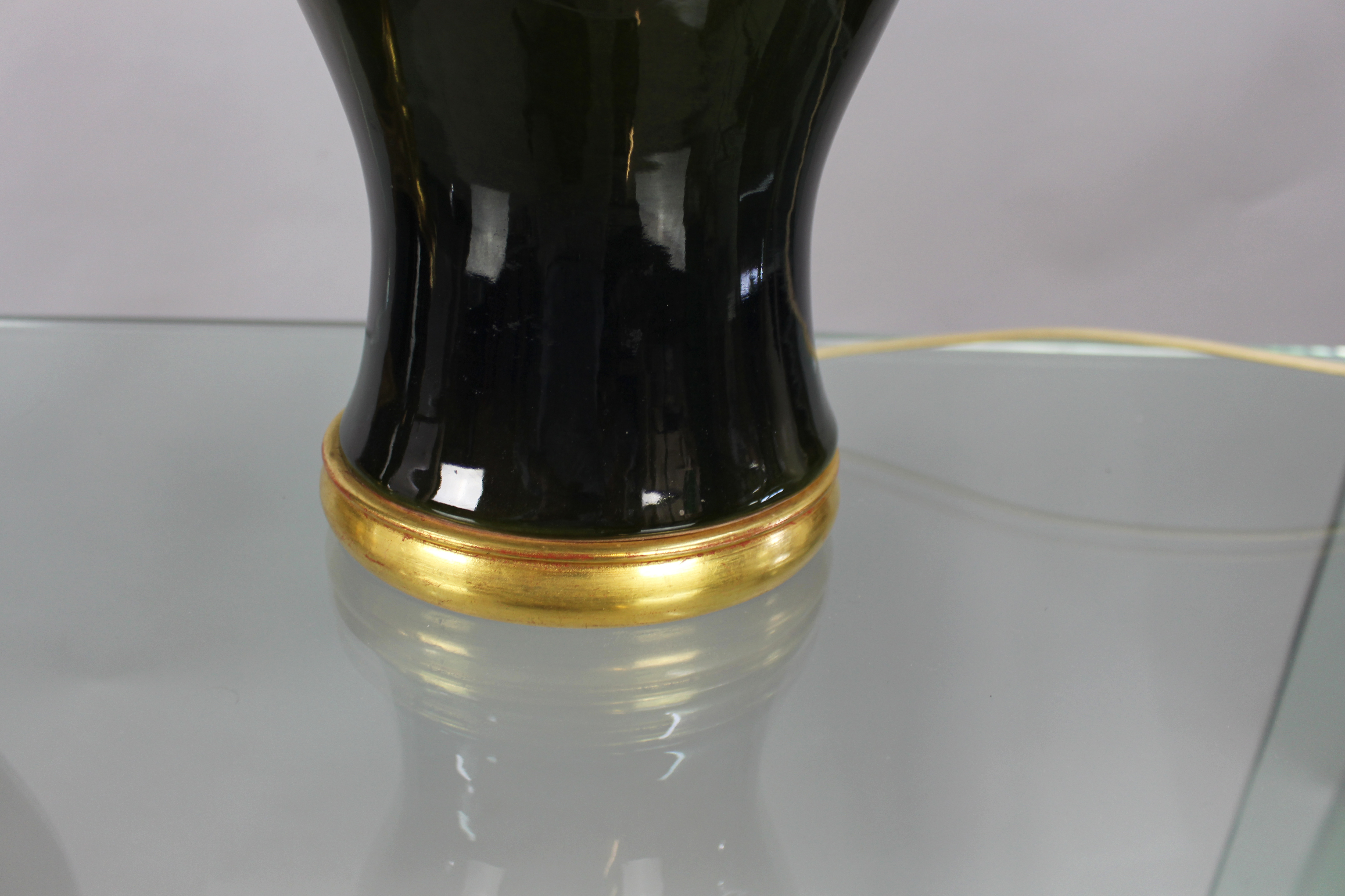 Pair of Vintage Ceramic & Gilt Table Lamps