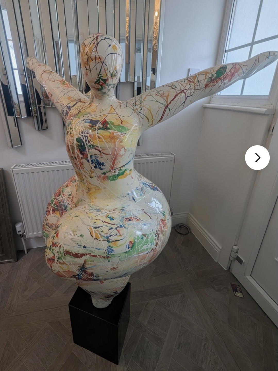 Dancing Ballerina Fat Woman Figure Large Sculpture