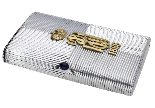 Royalty A Russian Imperial silver presentation cigarette and vesta case, by Nicholls & Plincke,