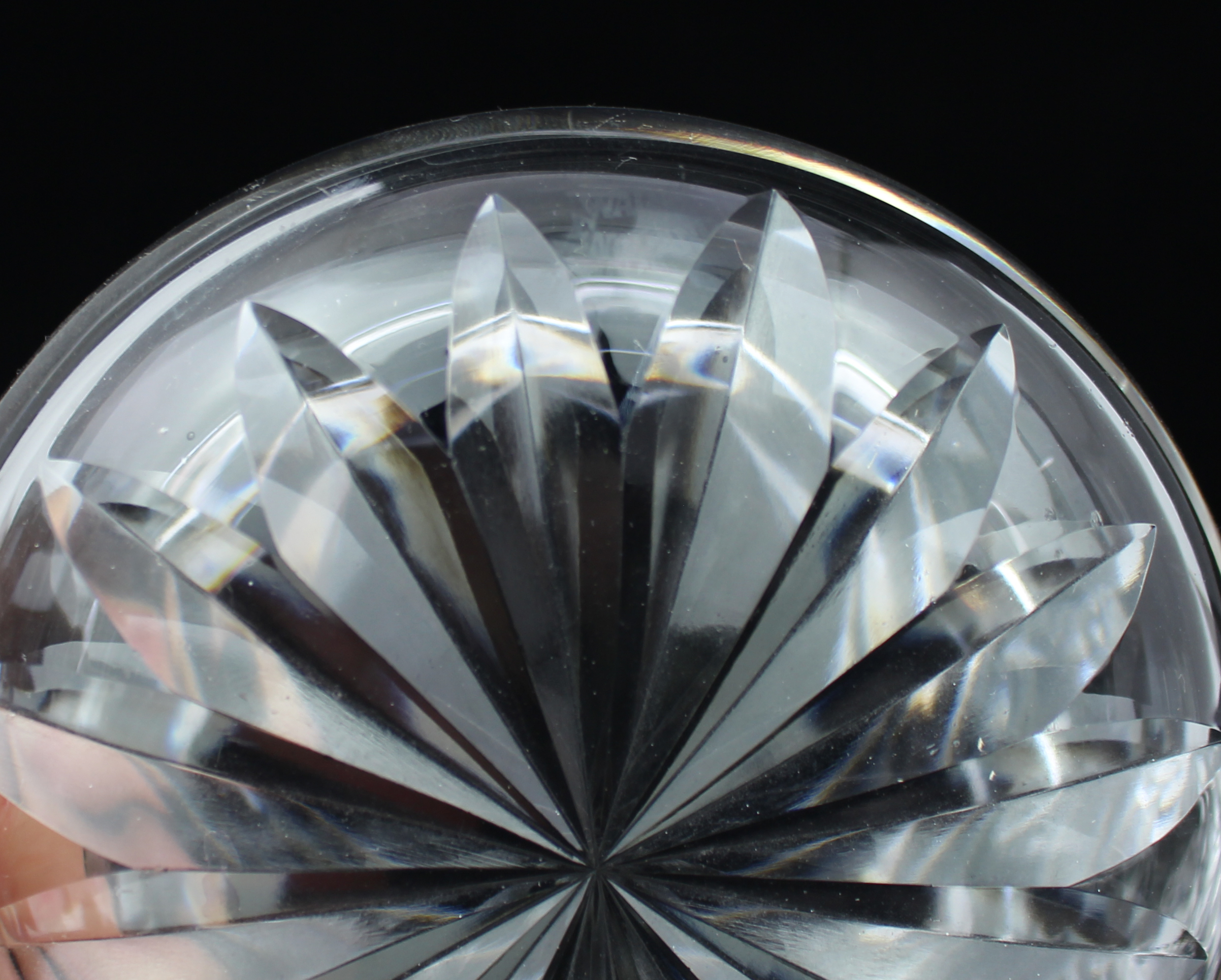 Pair of Vintage Walsh Crystal Bowl & Covers