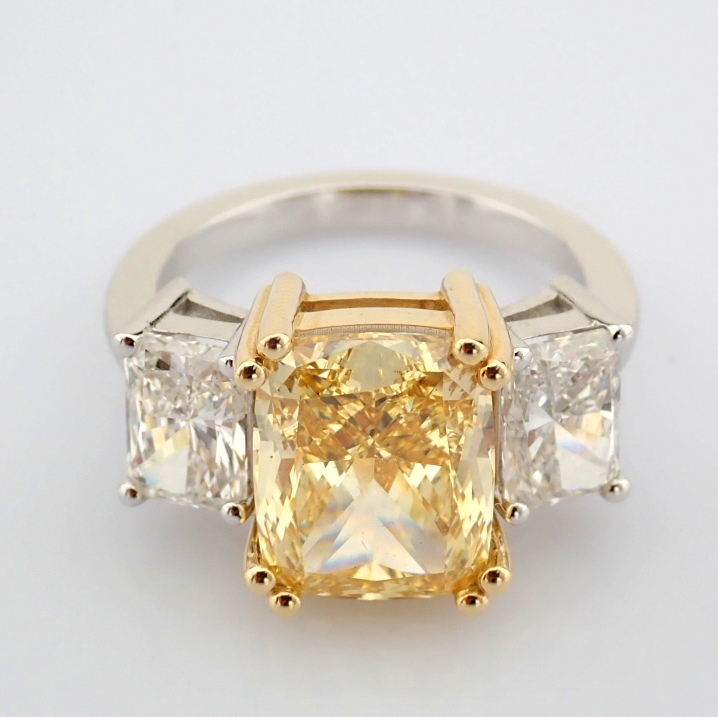 Cushion Cut Lab-Grown Diamond Ring - 6.95 Total Carat (IGI Certified)