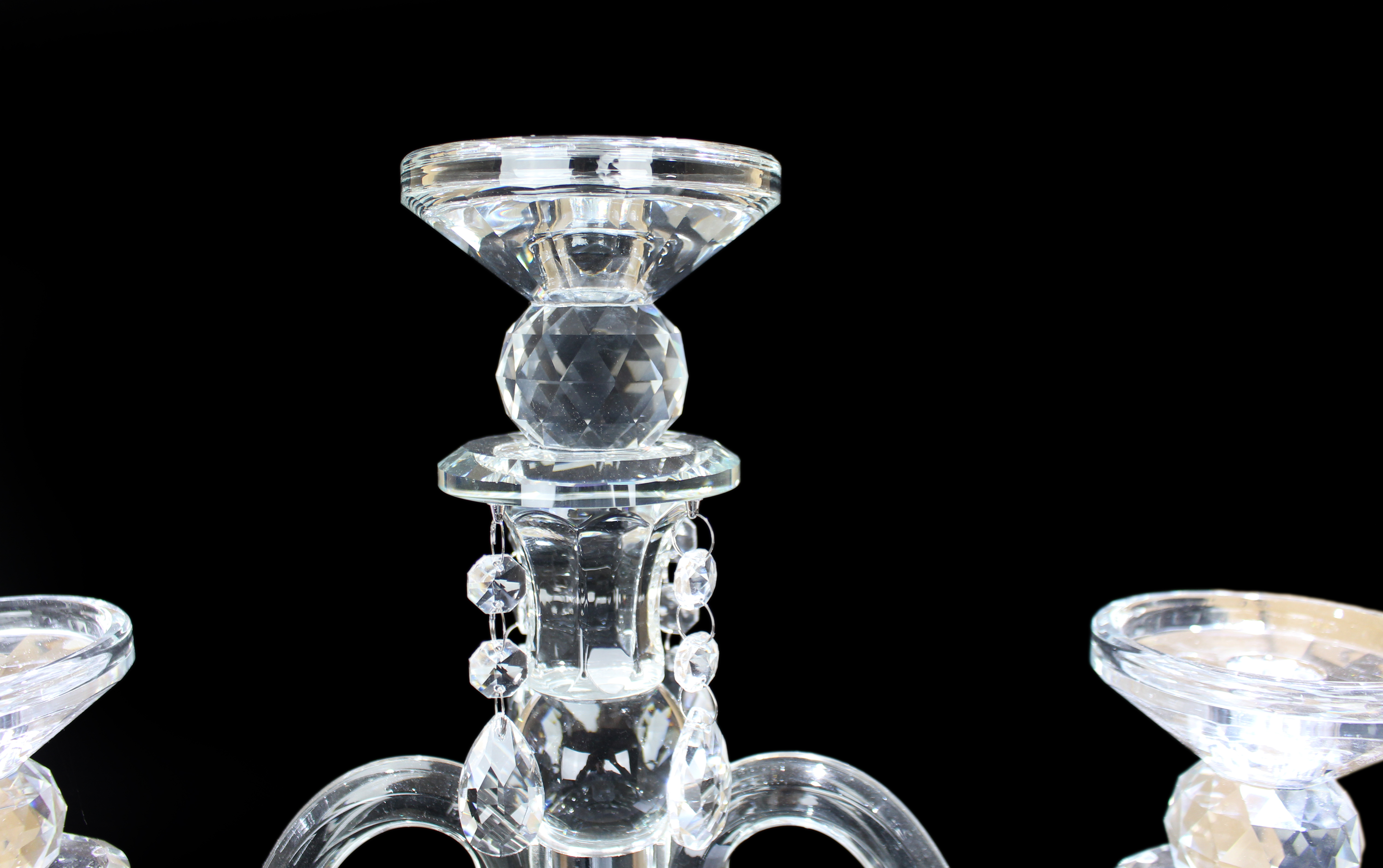 3 Branch Crystal Candelabra