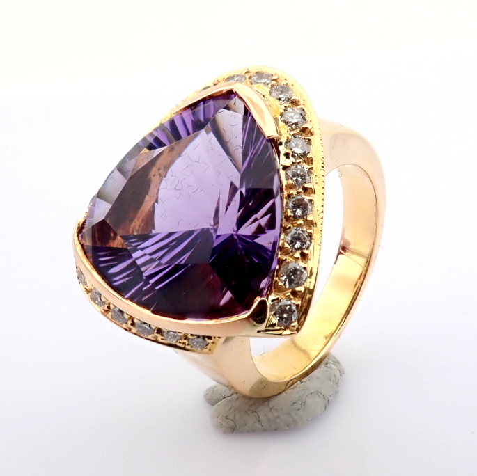 Natural Diamond 18K Rose/Pink Gold Ring