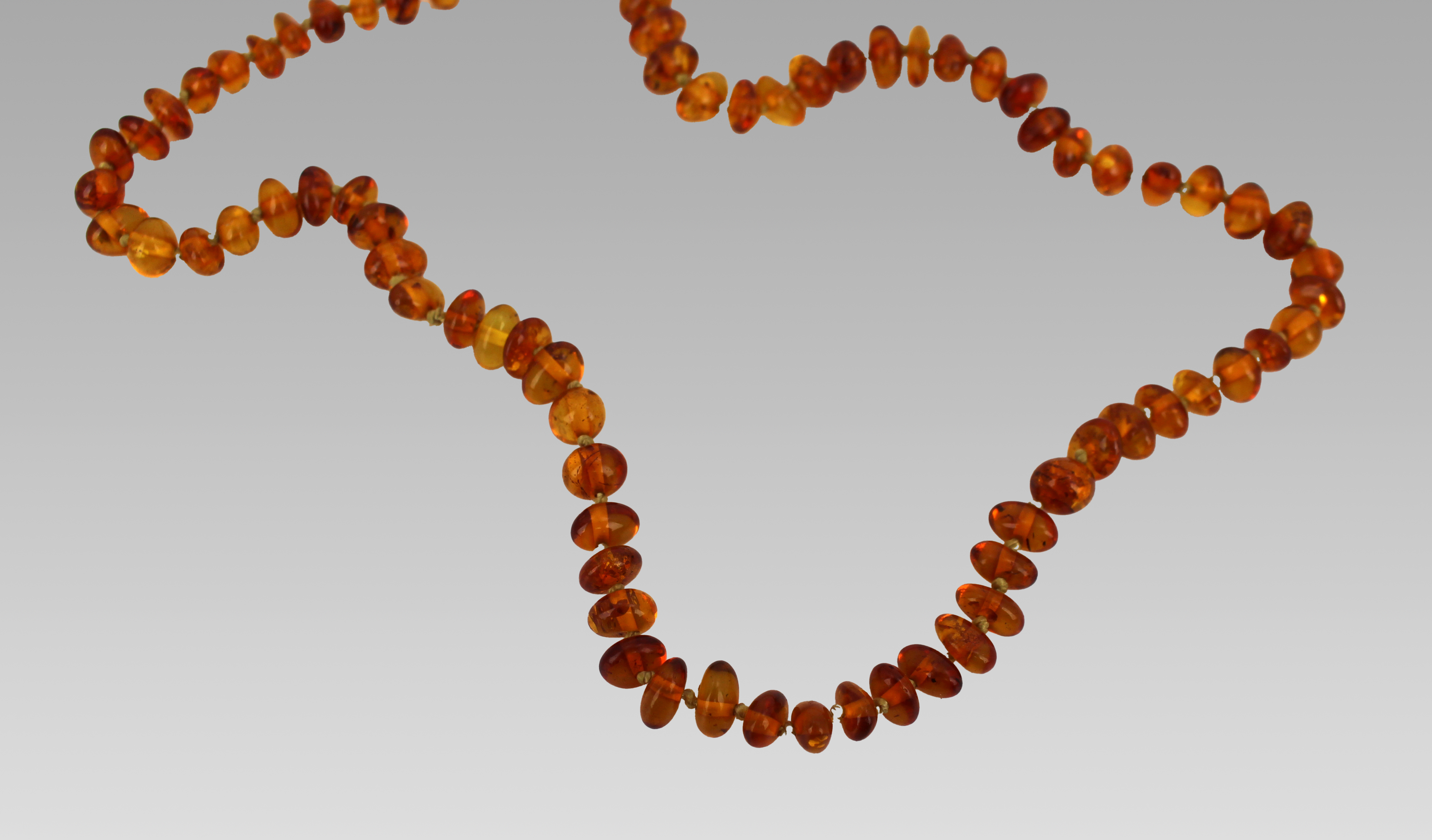 Vintage Mid 20th c. Amber Bead Necklace