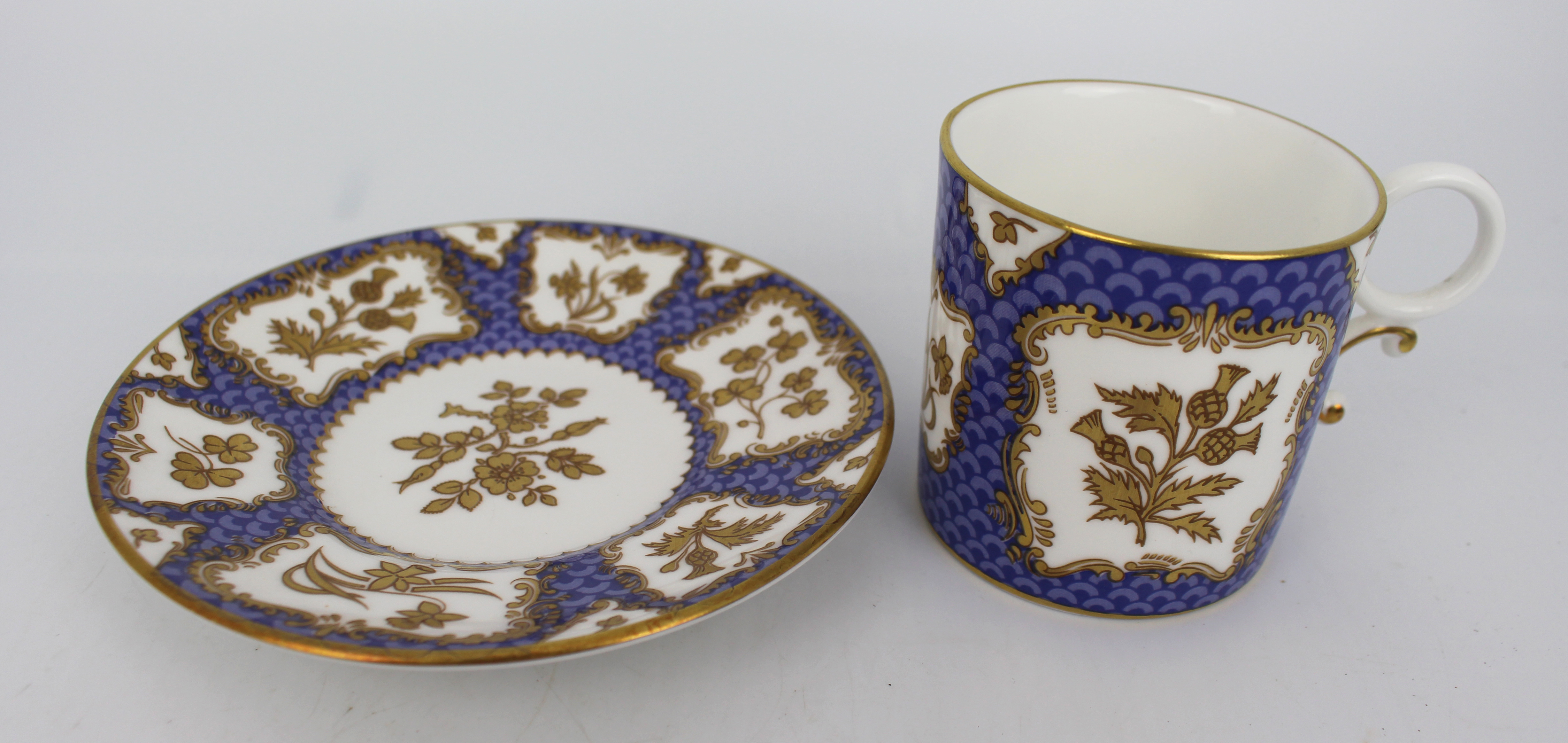 Royal Worcester George II Royal Collection Demitasse & Saucer