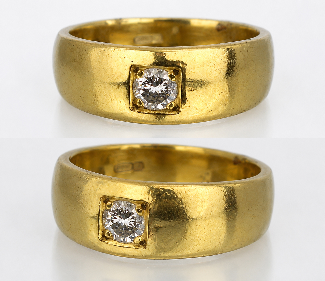 0.28ct Diamond 18ct Gold Signet Ring