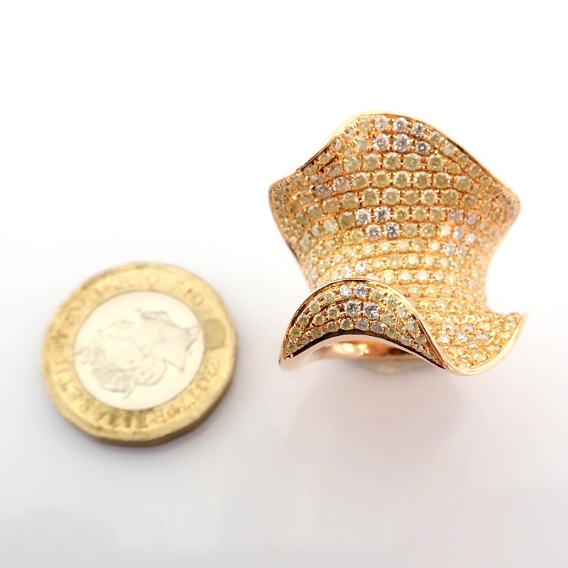 Natural Diamond 18K Rose/Pink Gold Ring