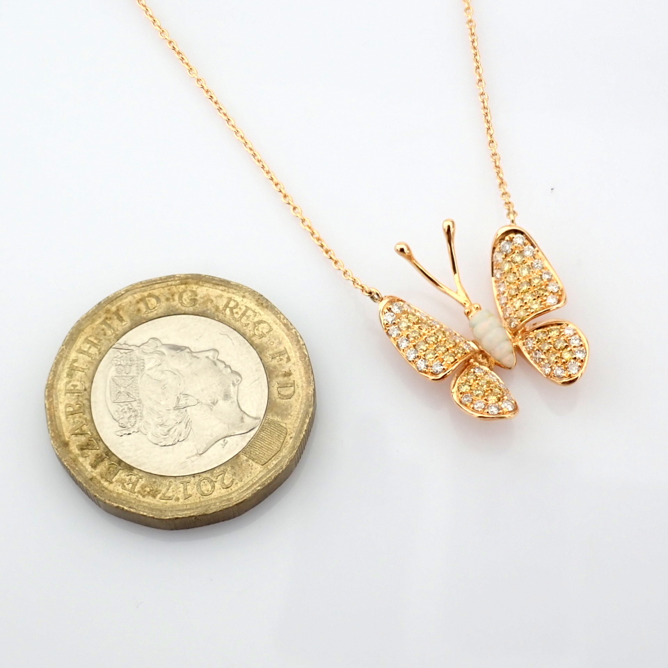 Natural Diamond 18K Rose/Pink Gold Necklace