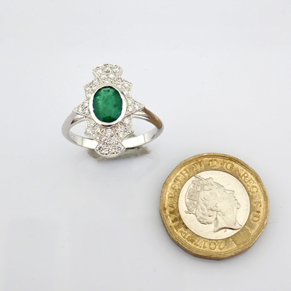 Natural Diamond 18K White Gold Ring