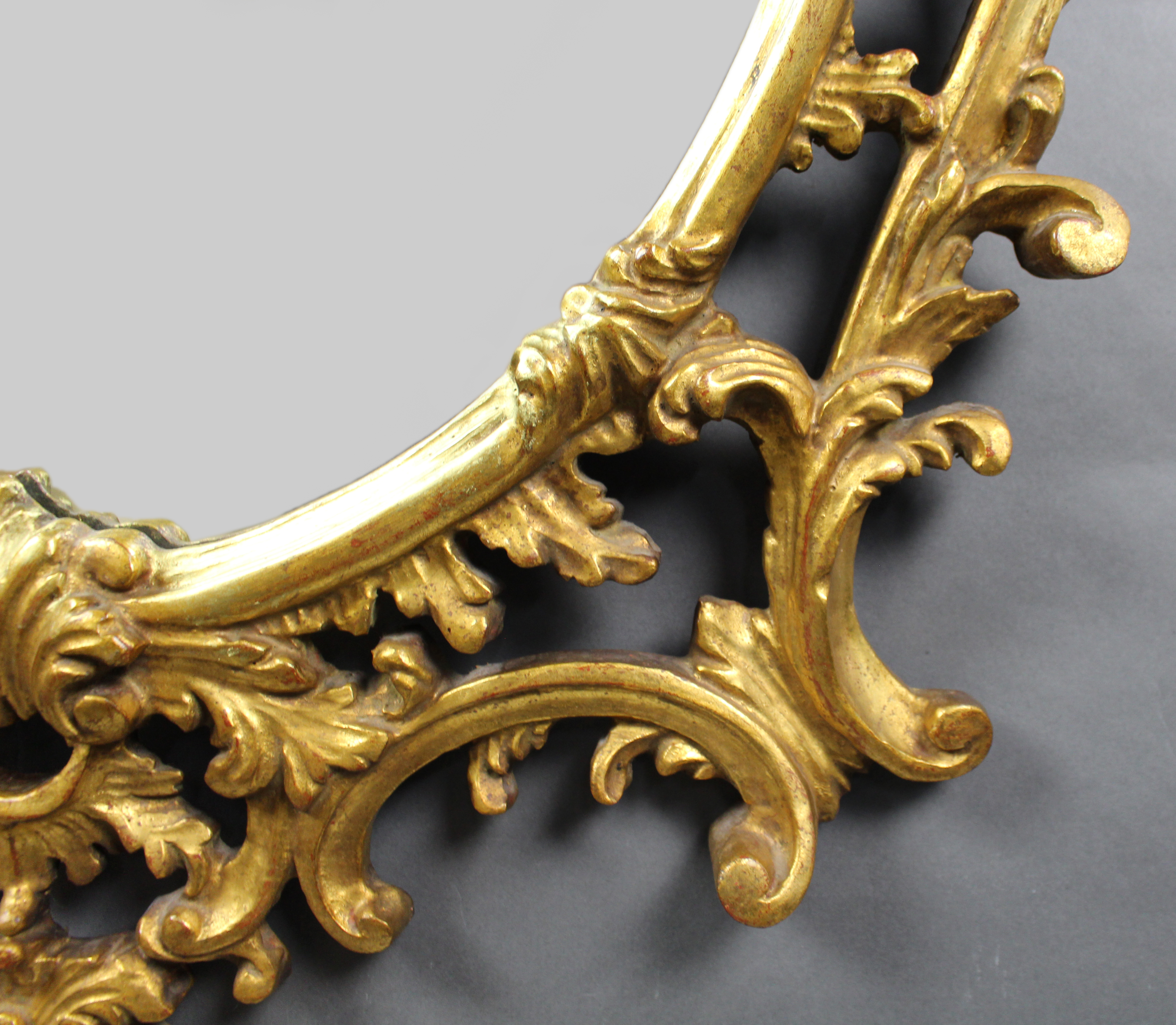 Florentine Giltwood Rococo Revival Wall Mirror, Italy, Mid-20th Century