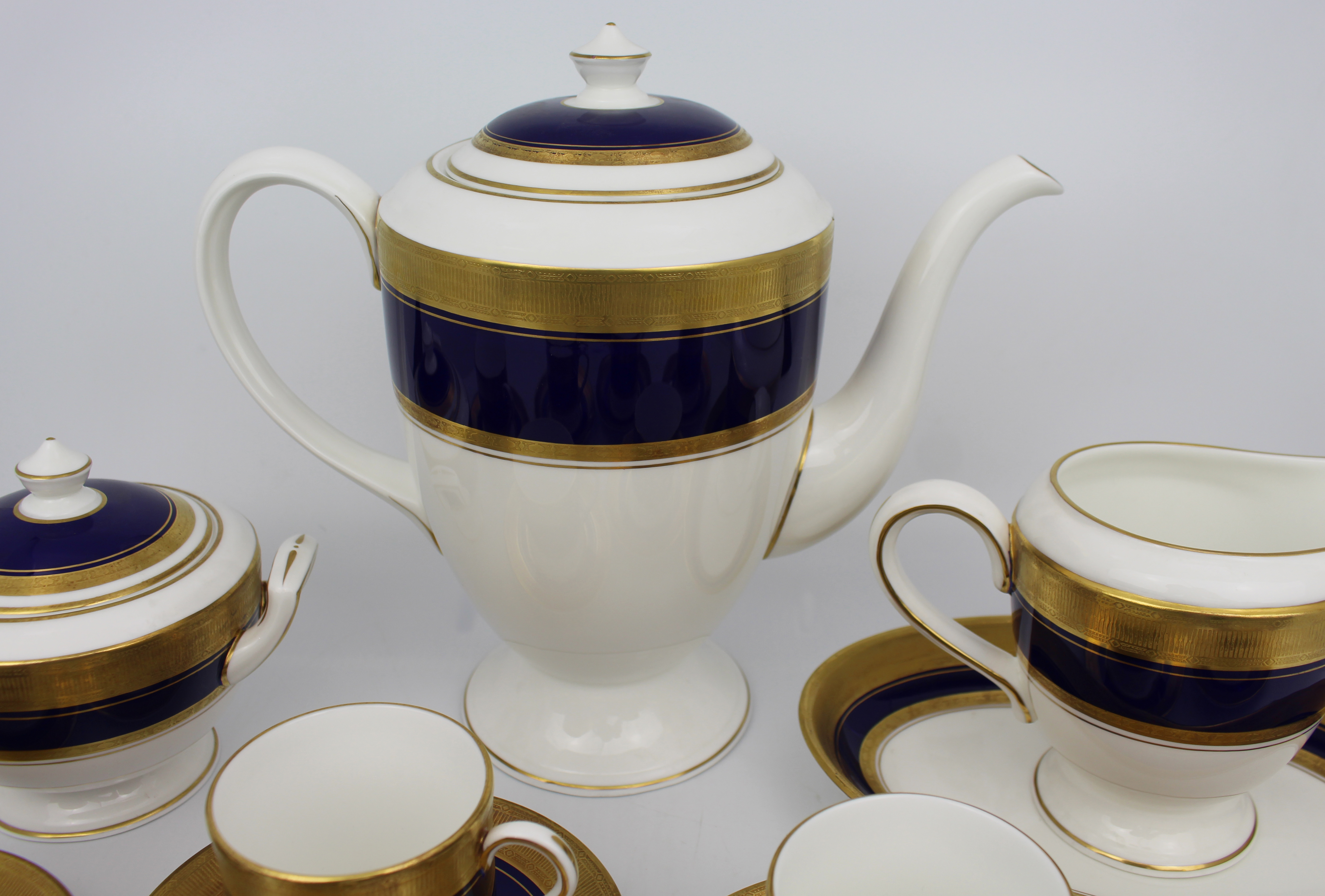 Royal Worcester Malvern Blue Coffee Service