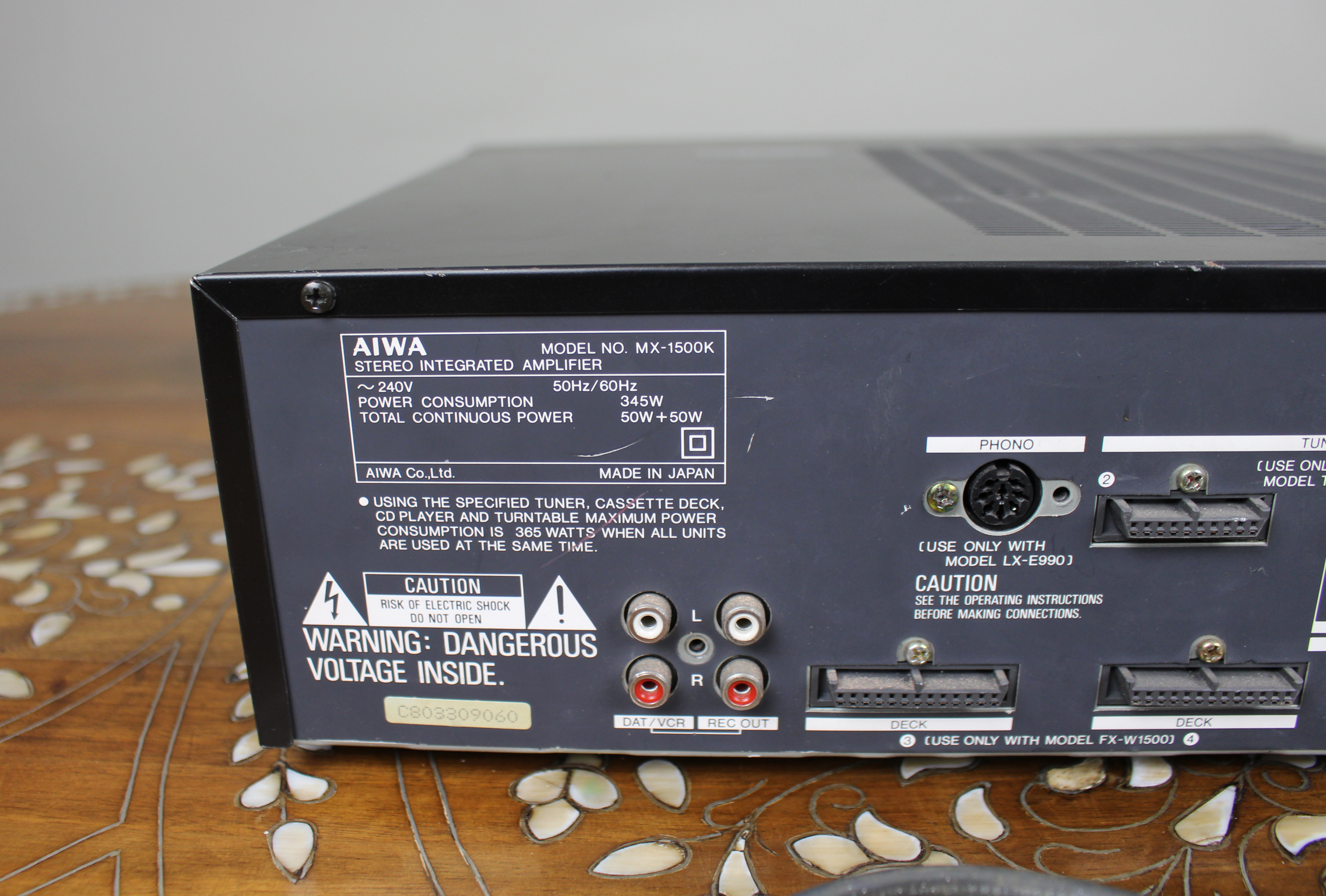 AIWA MX-1500K Amplifier & TX-1500K Quartz Digital Tuner – Vintage Japanese Hi-Fi