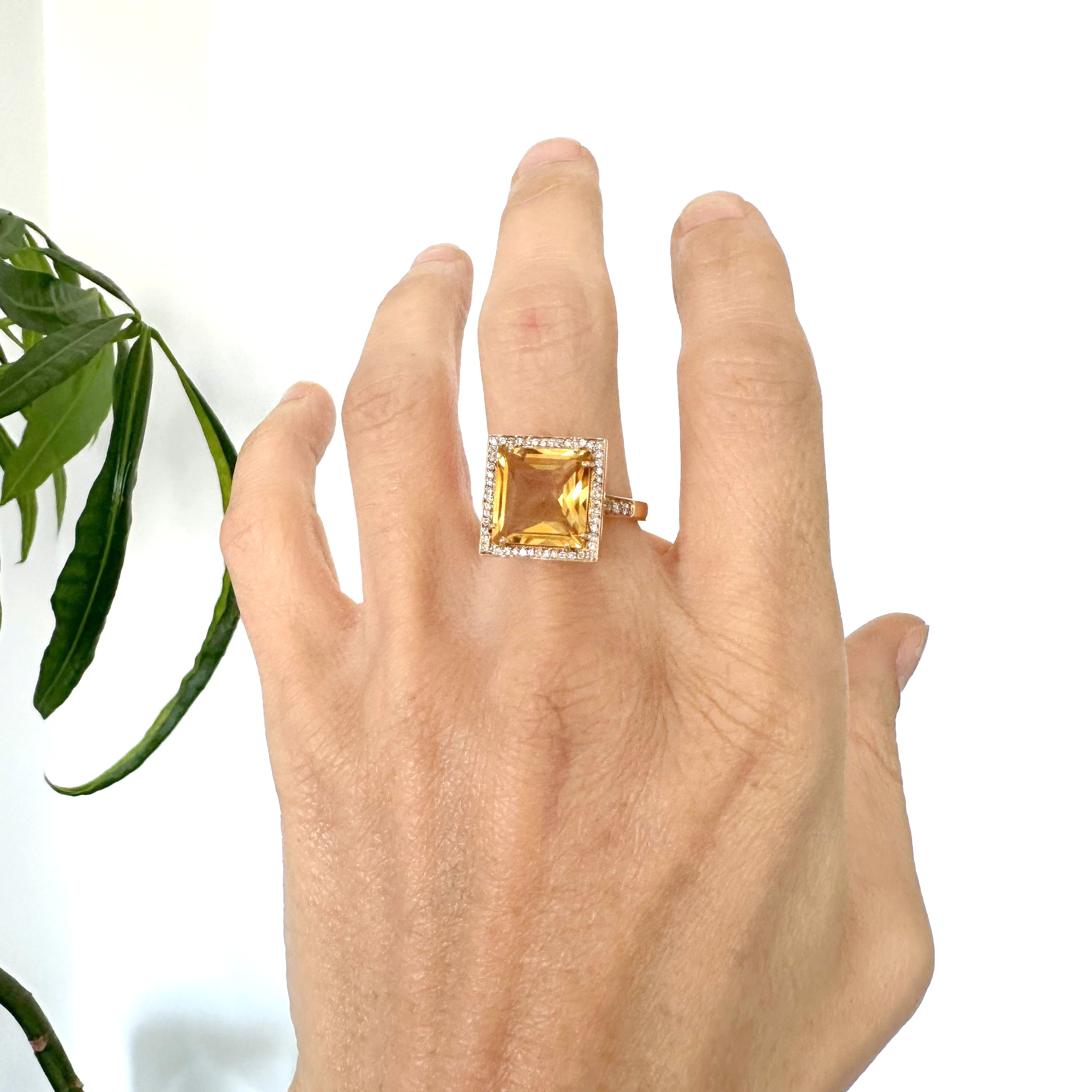 Natural Diamond 18K Rose/Pink Gold Ring