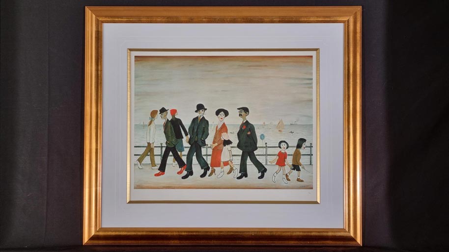 Limited Edition L.S. Lowry "On The Promenade"
