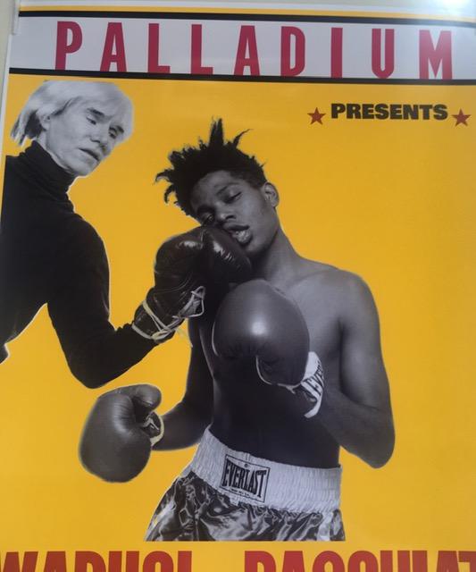 Basquiat, Andy Warhol (b 1928-87) Two ‘Four Hands’ Retro Bill Board Exhibition Offset Lithographs