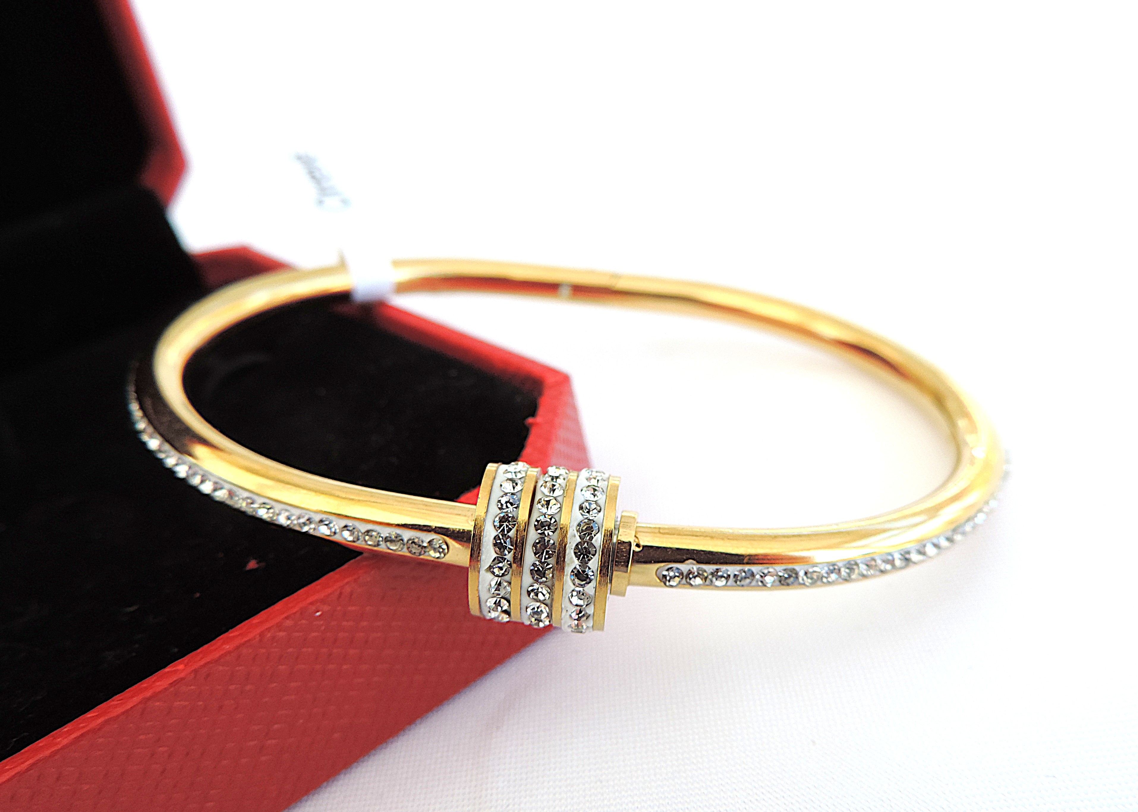  Orrevé 18k Gold Plated Zircon Gemstone Bracelet 'New'