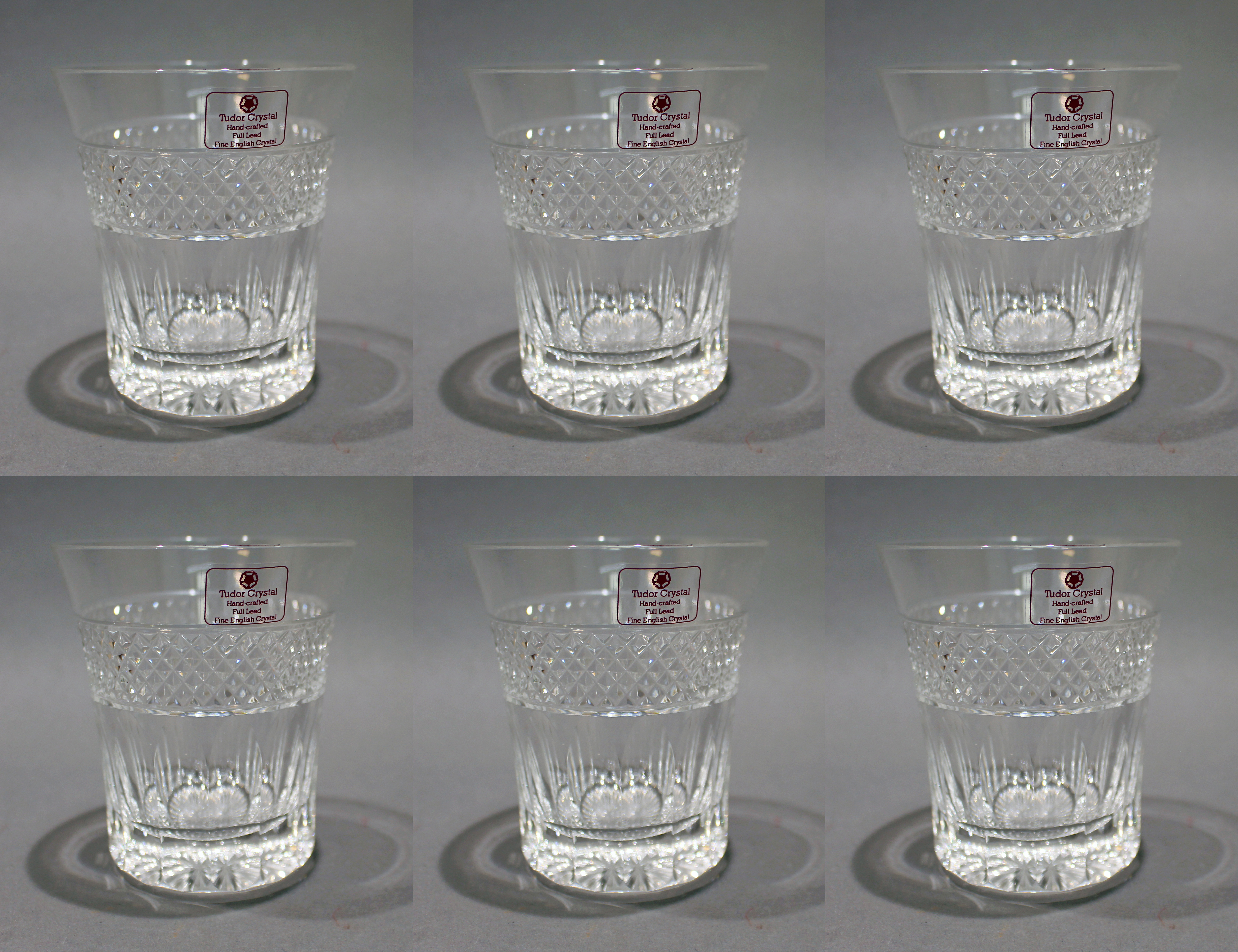 Set of 6 Tudor Crystal Tumblers