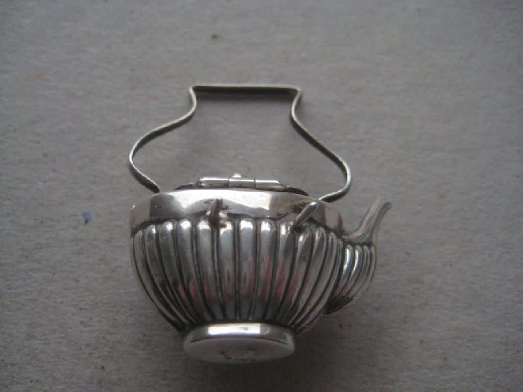 Antique Miniature Silver Fireside Kettle, Birmingham 1905