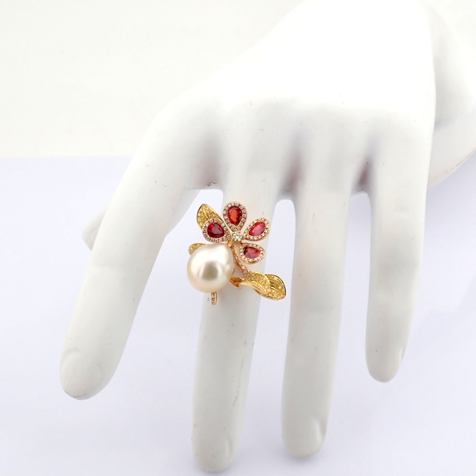 Natural Diamond 18K Rose/Pink Gold Ring