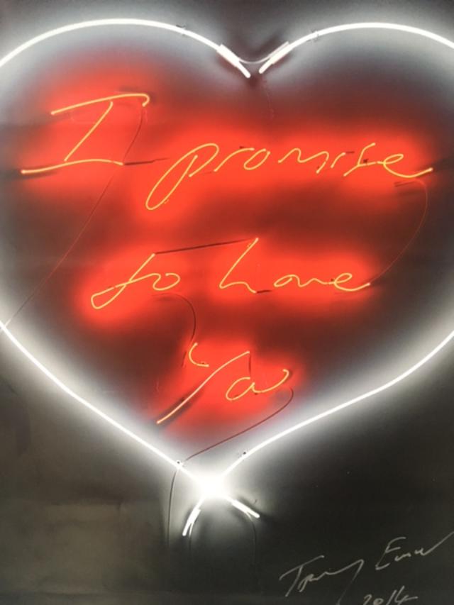 Tracey Emin (b1963) "I Promise To Love You", Exhibition Lithograph, Framed, 2014